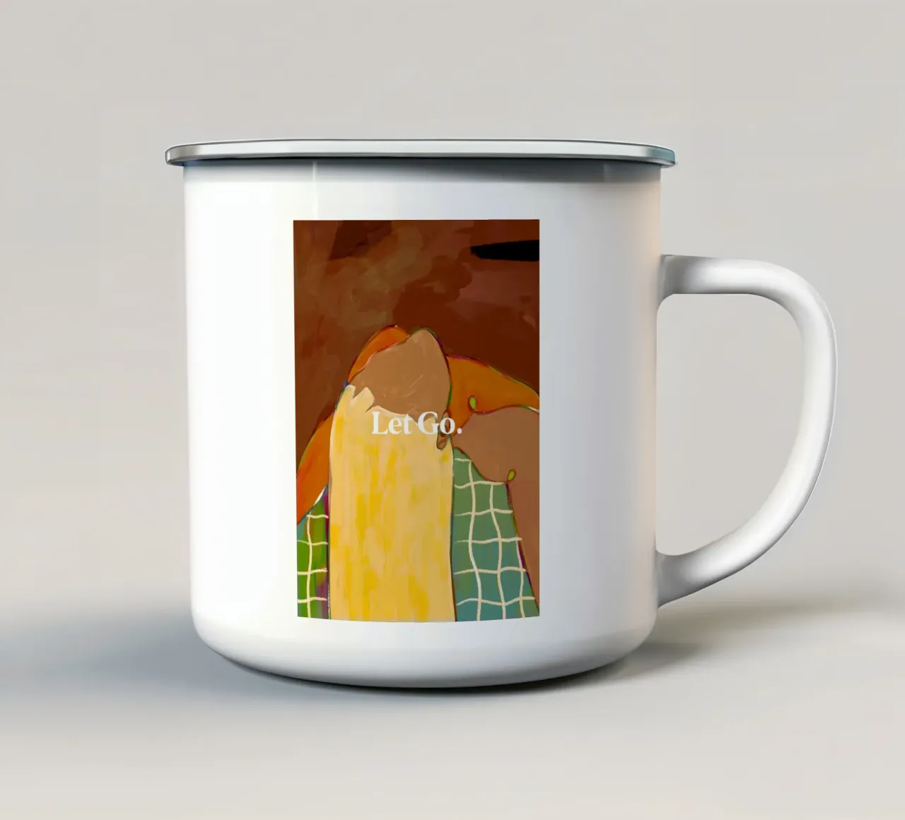 Lasciarsi andare. tazza in smalto da 83oranges
