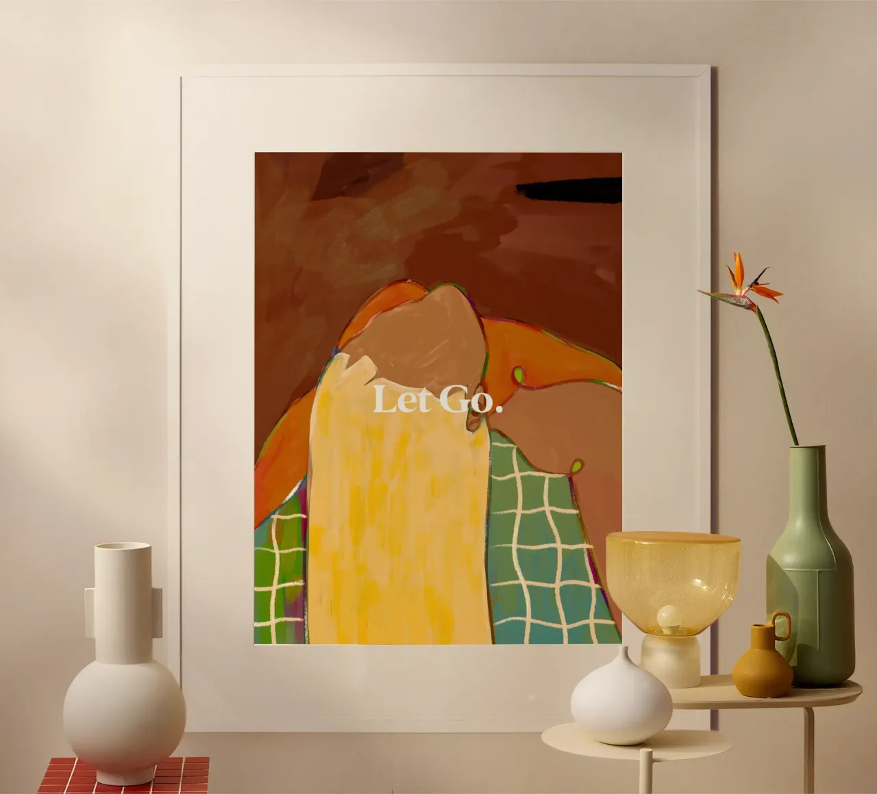 Lasciarsi andare. poster con telaio in alluminio da 83oranges
