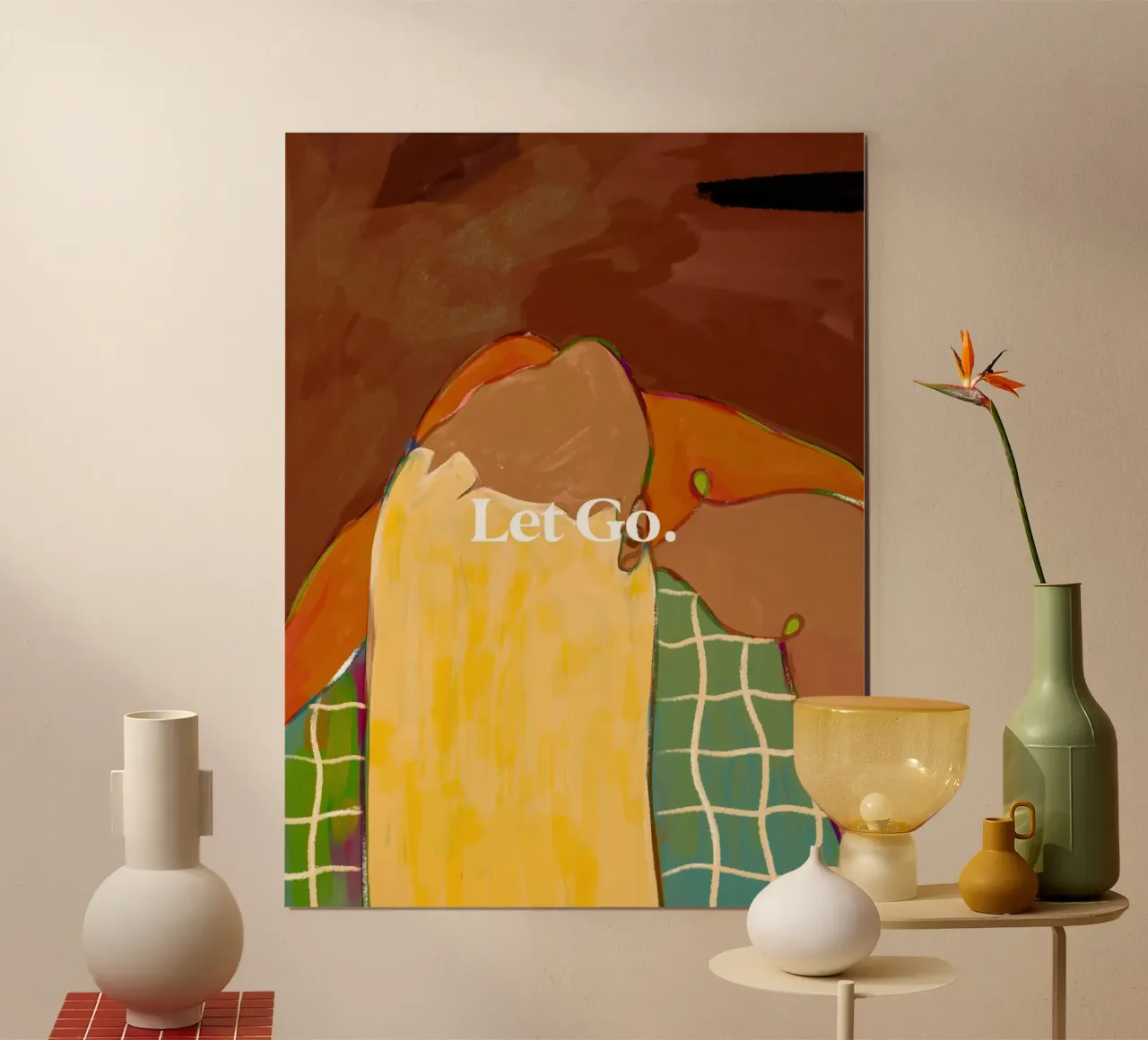 Lasciarsi andare. poster con telaio in alluminio da 83oranges