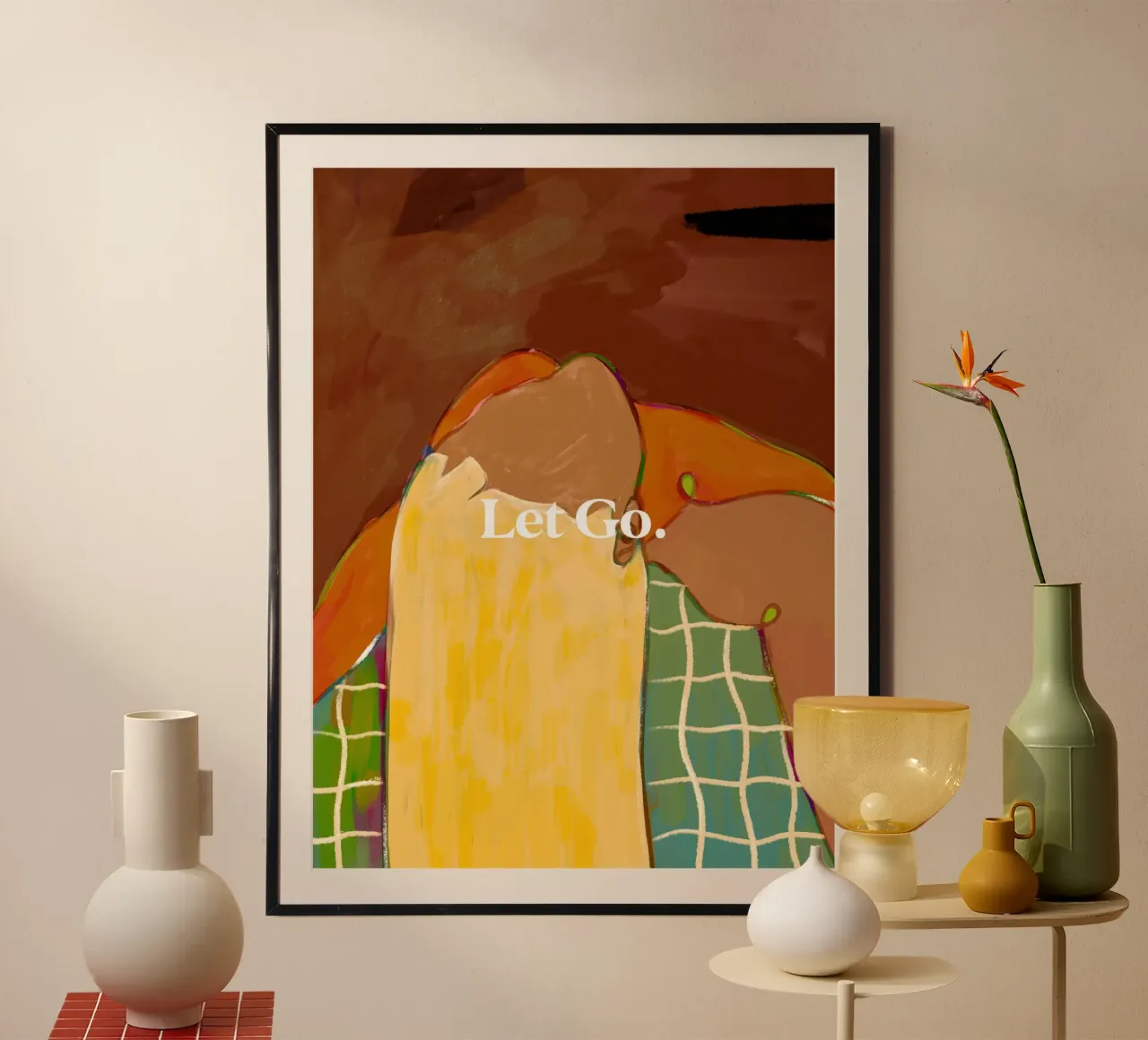 Lasciarsi andare. poster con telaio in alluminio da 83oranges