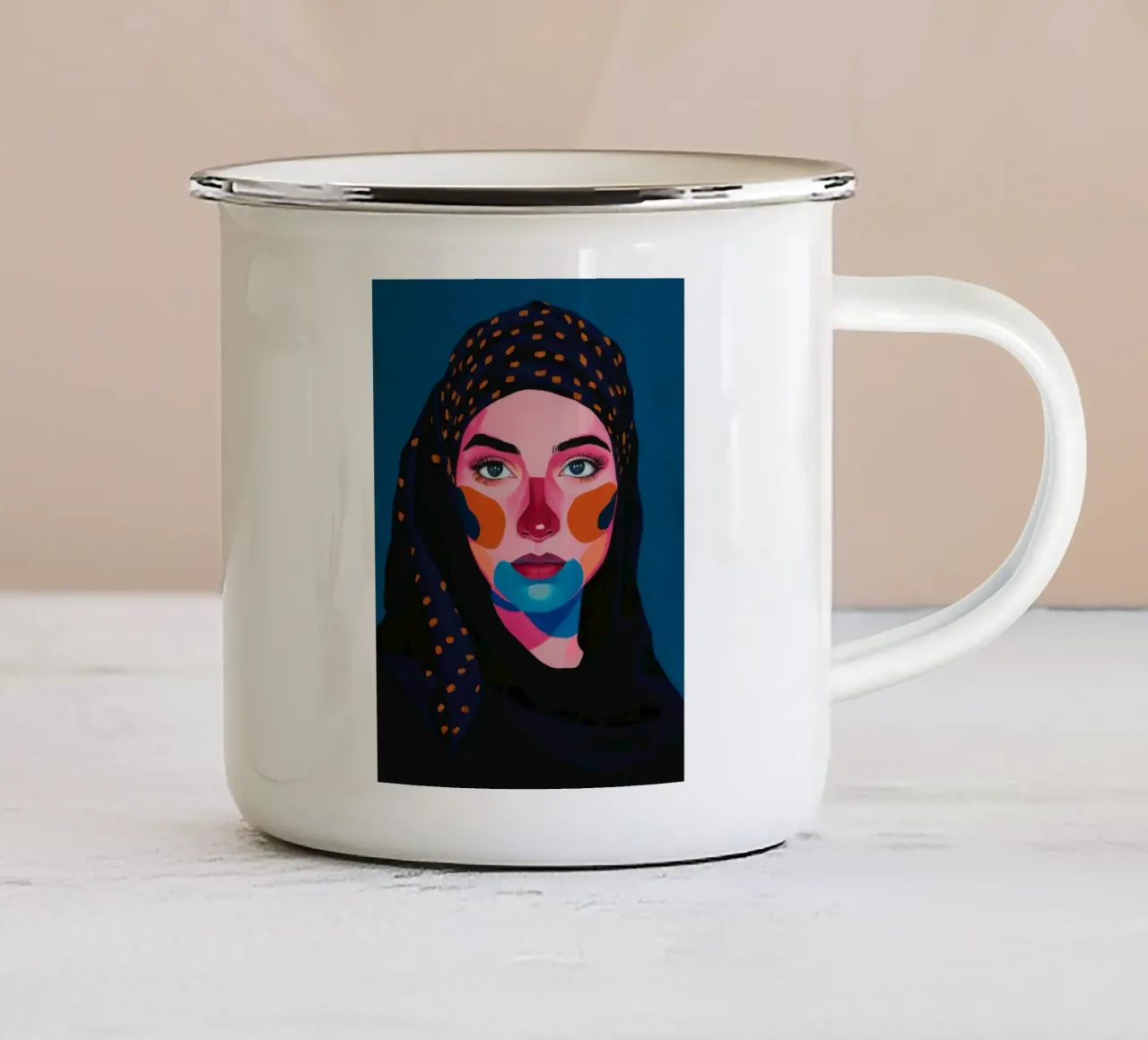 Eleganza a pois tazza in smalto da Twilight Muse