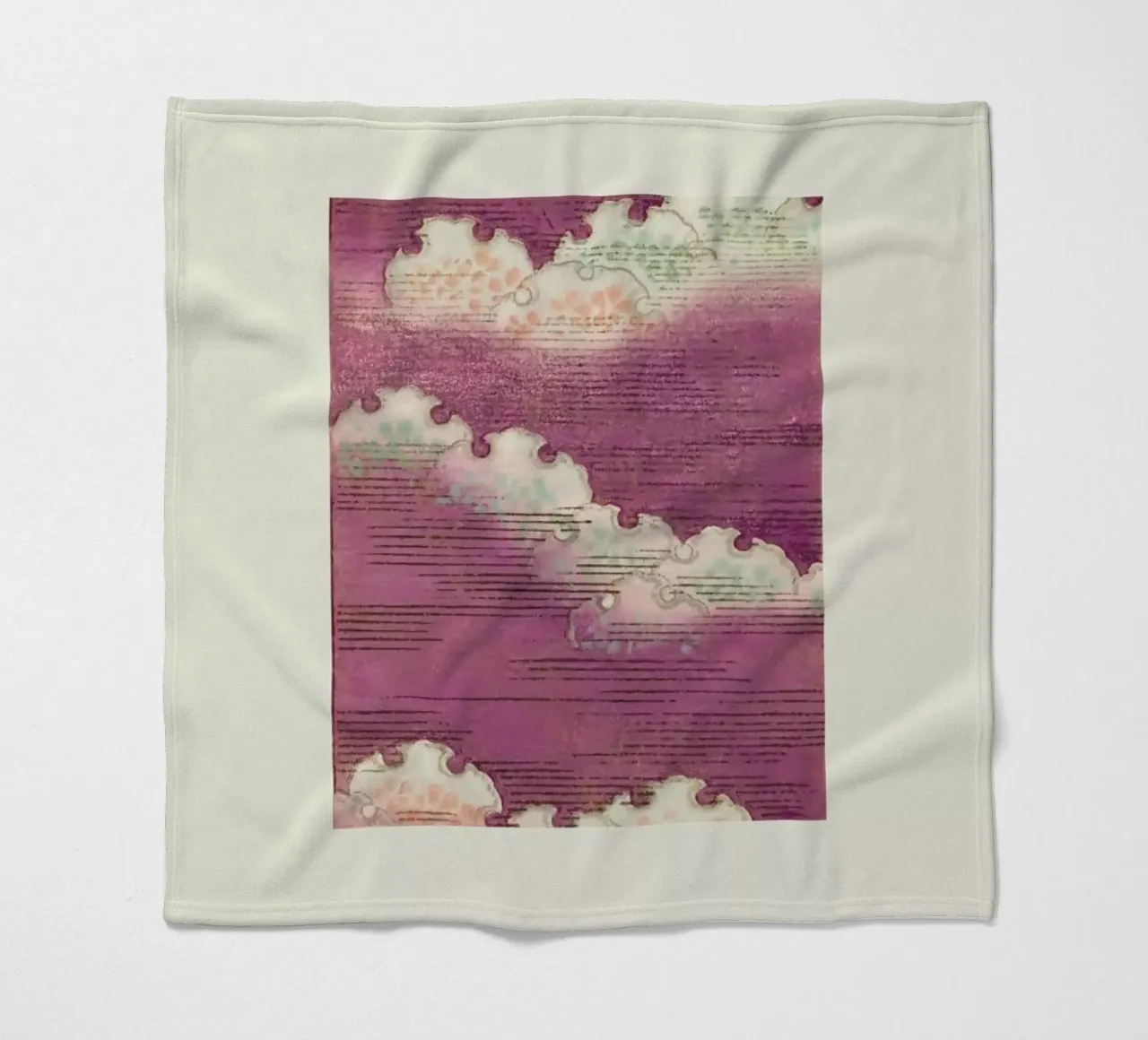 Shin-Bijutsukai - Stormy Sky fleece blanket by Vintage by JUNIQE
