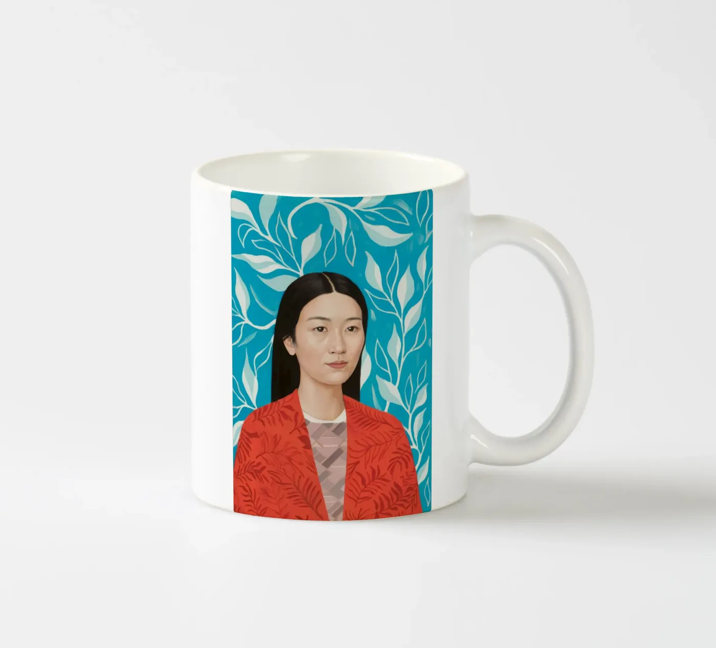 Leafy Tranquility ceramic mug by Twilight Muse