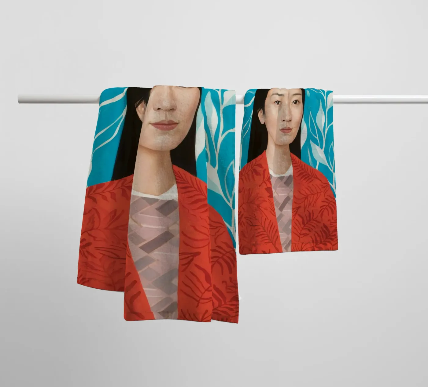 Leafy Tranquility towel by Twilight Muse