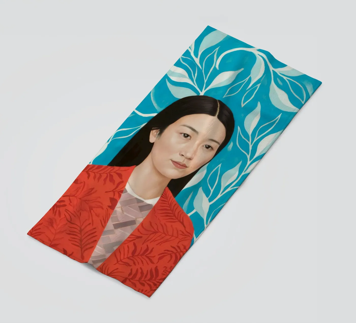 Bladrijke rust strandhanddoek van Twilight Muse