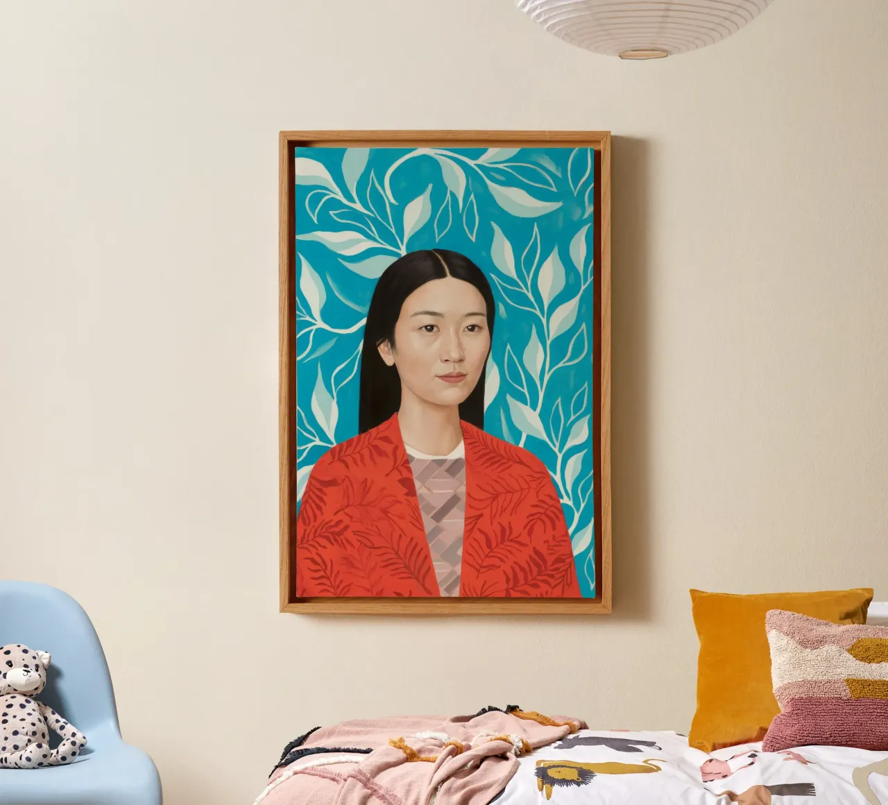 Bladrijke rust canvas met Baklijst van Twilight Muse