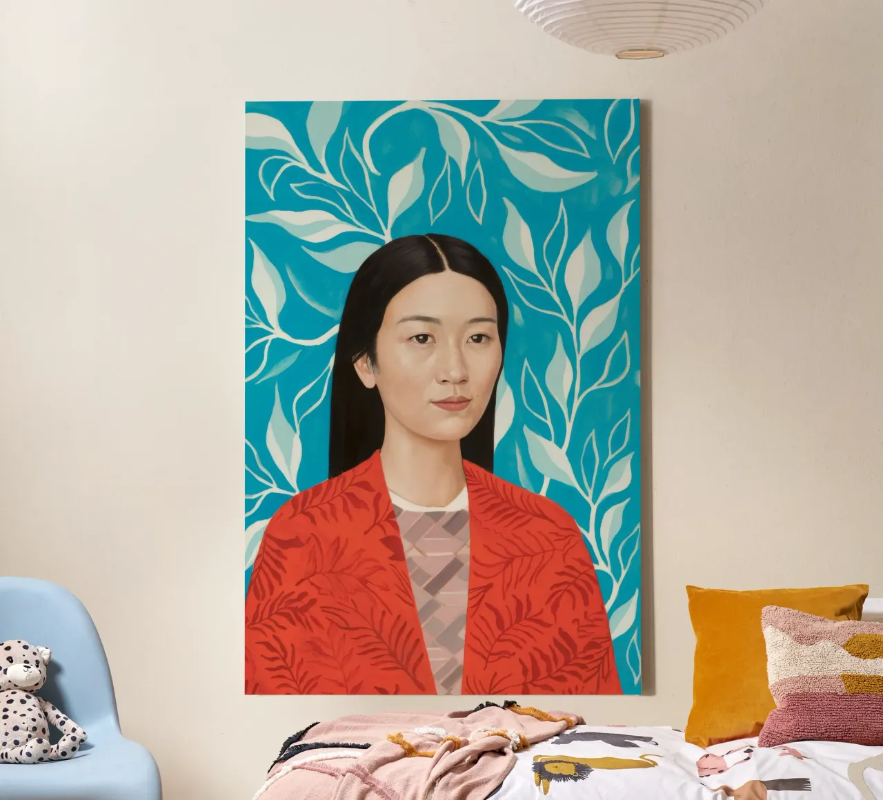 Bladrijke rust canvas met Baklijst van Twilight Muse
