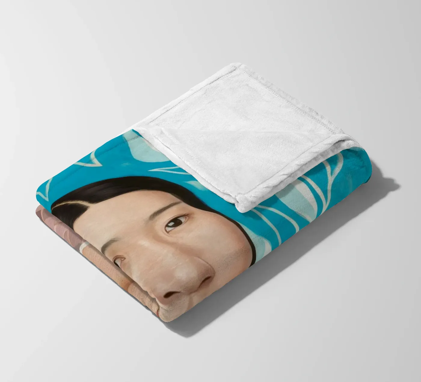 Leafy Tranquility fleece blanket by Twilight Muse