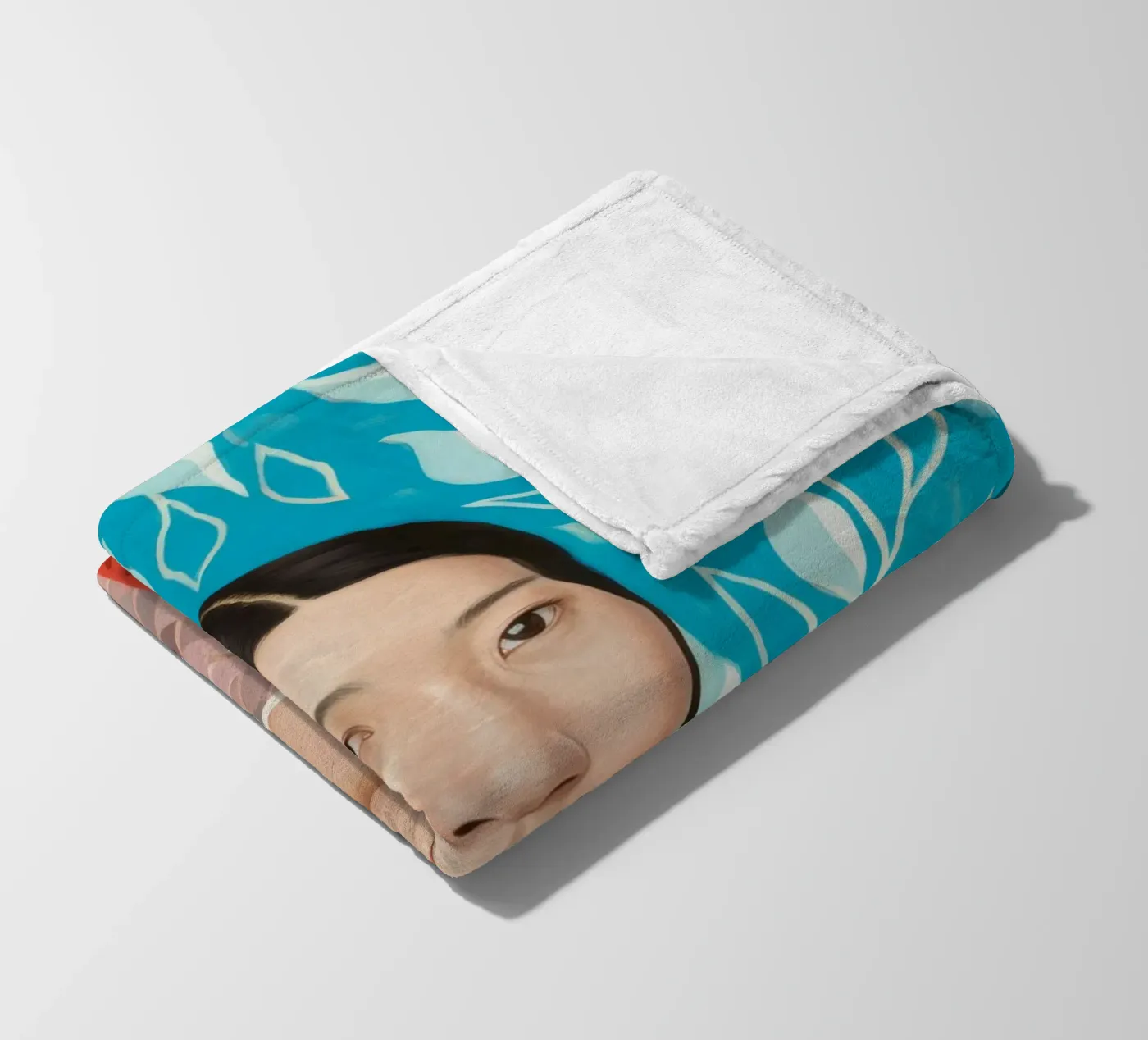 Leafy Tranquility fleece blanket by Twilight Muse