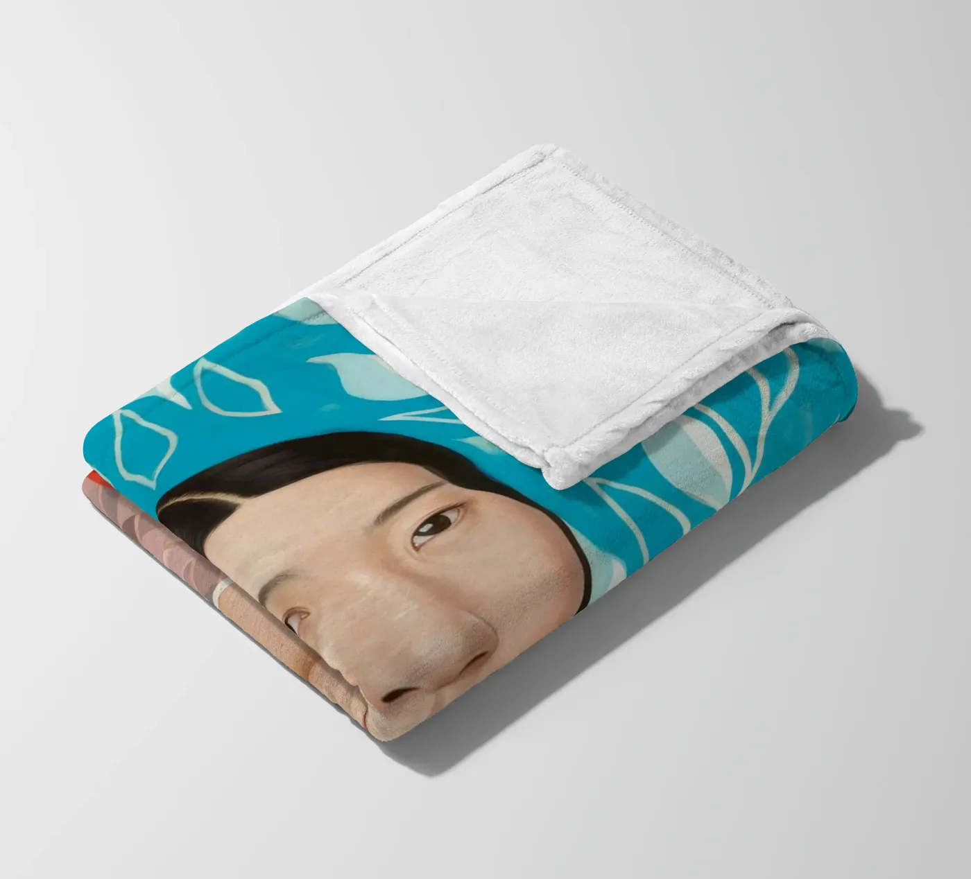 Leafy Tranquility fleece blanket by Twilight Muse
