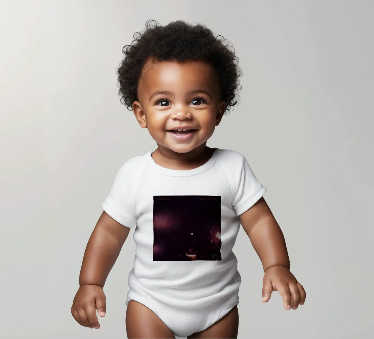 Loud City Song short-sleeve baby romper by hite Shop