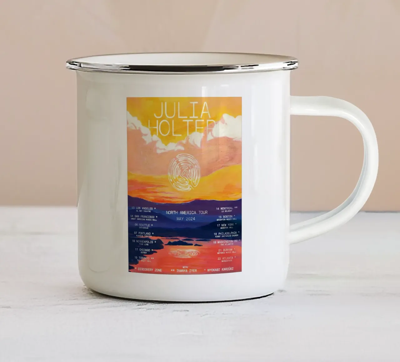 Tour in Nord America tazza in smalto da hite Shop