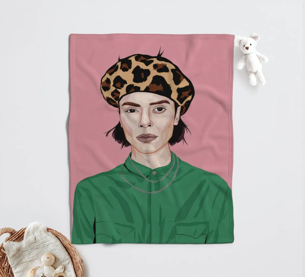 Leopard Grace Fleecedecke von Twilight Muse