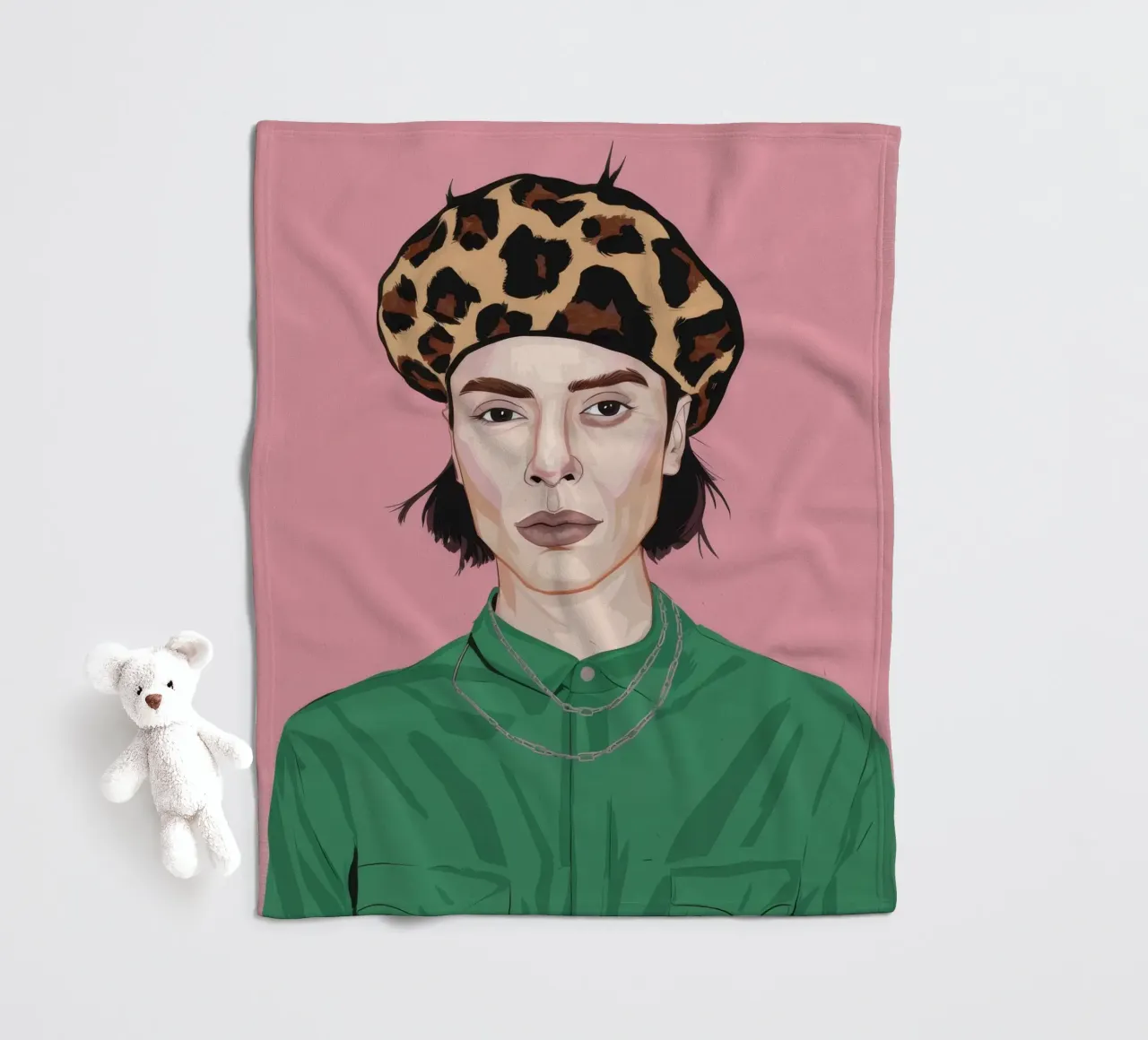 Leopard Grace Fleecedecke von Twilight Muse