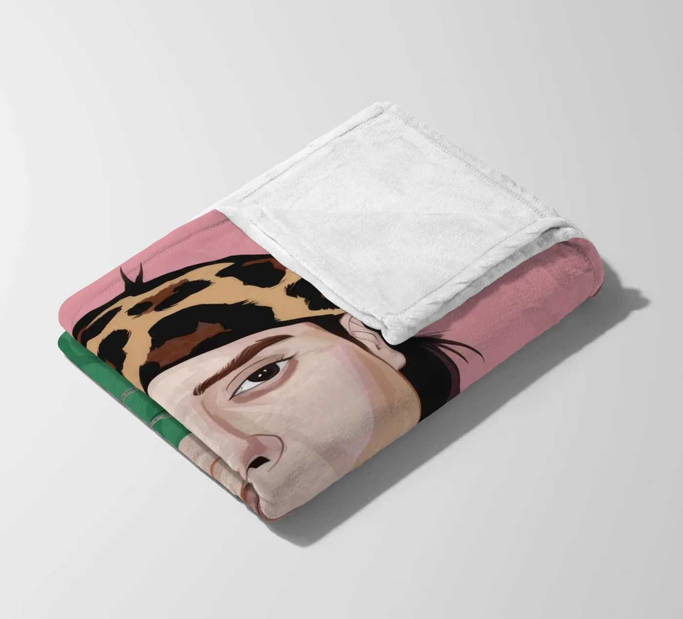 Leopard Grace fleece blanket by Twilight Muse