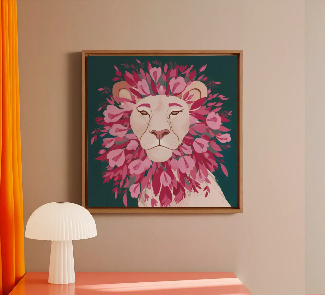 Koninklijke majesteit canvas met Baklijst van Twilight Muse