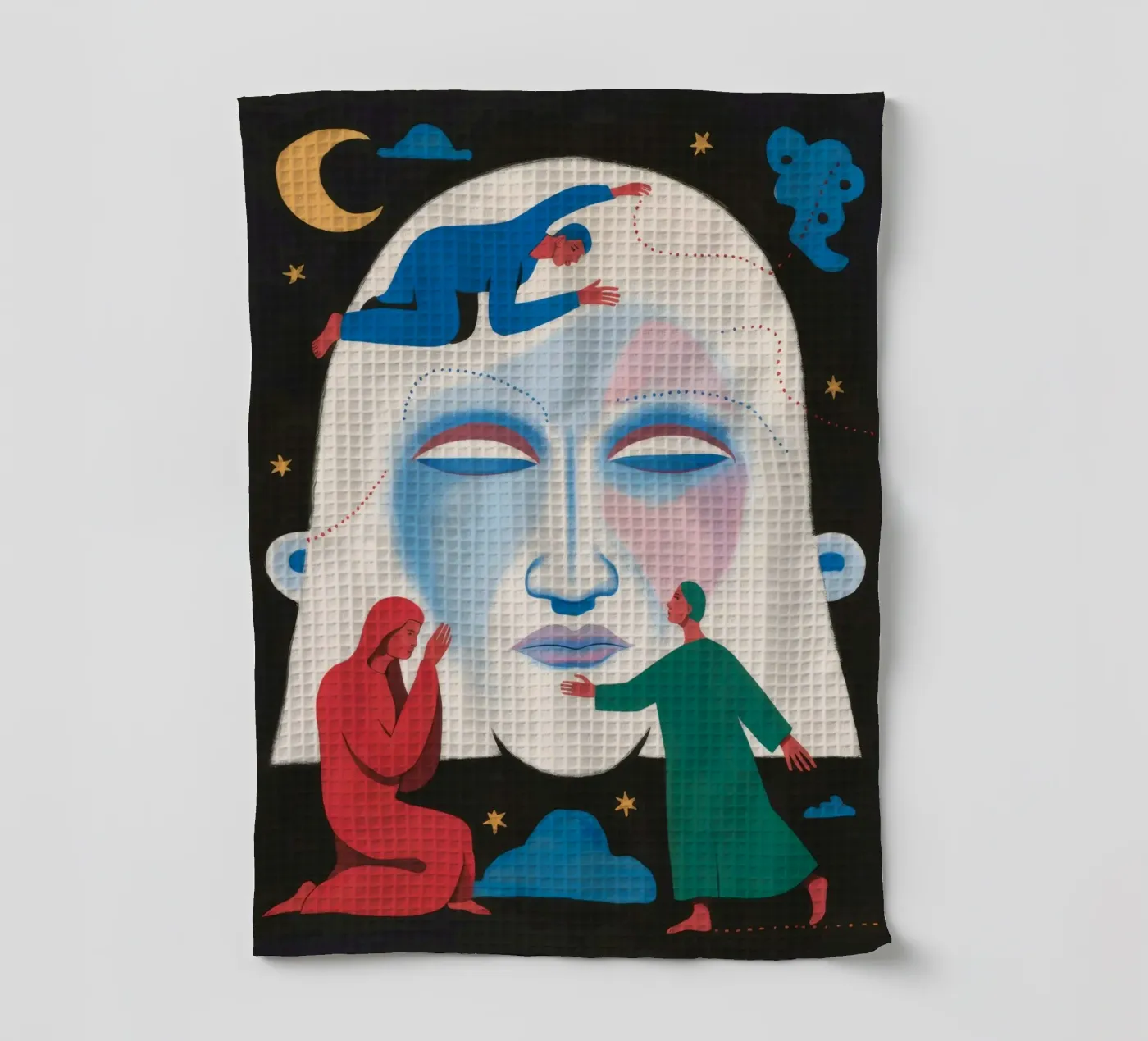 Celestial Dance tea towel by Twilight Muse