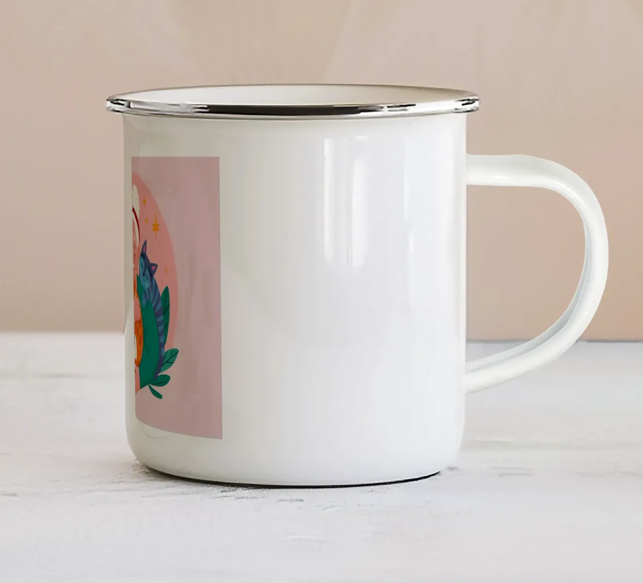 Abbraccio stravagante tazza in smalto da Twilight Muse