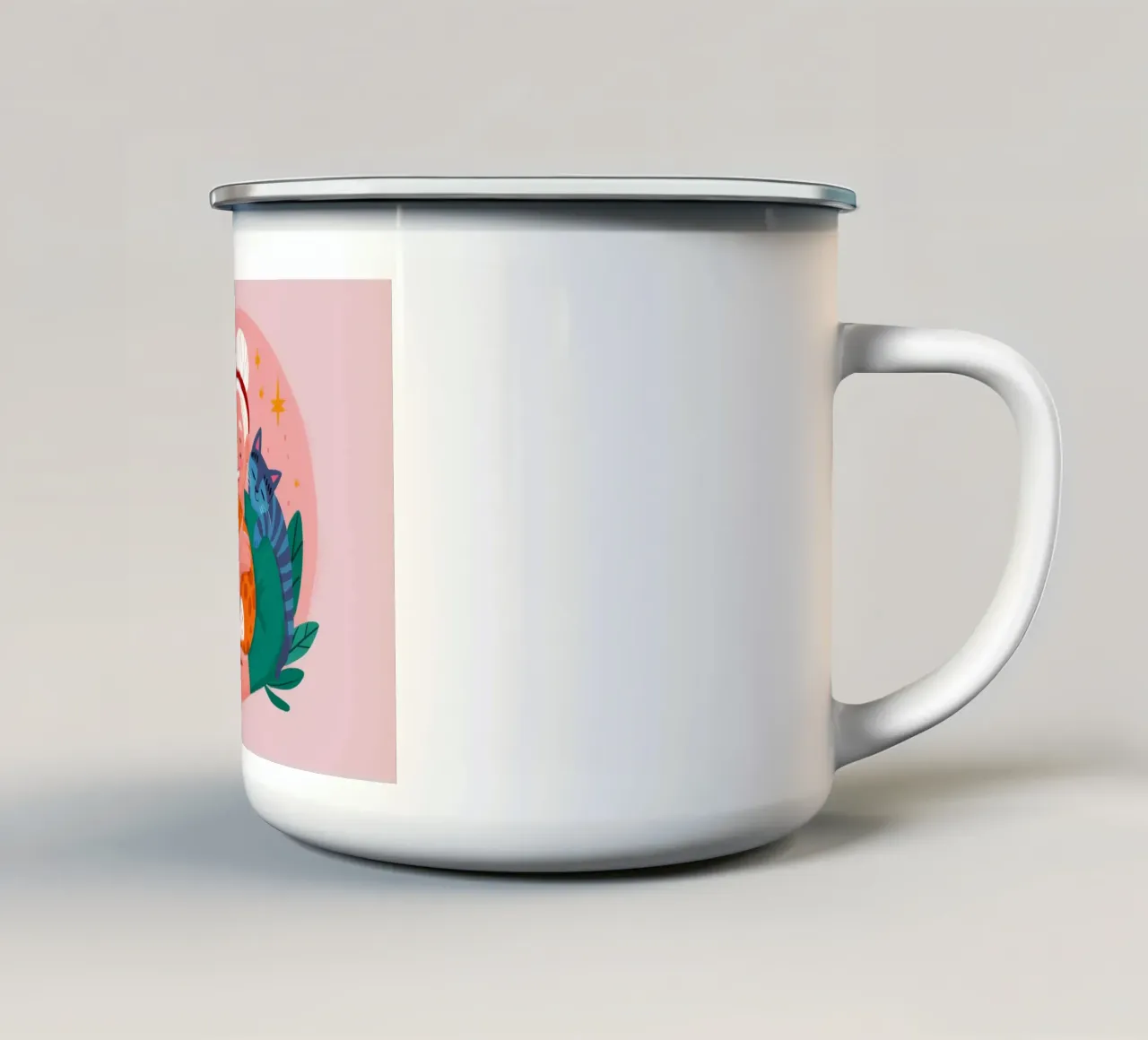 Abbraccio stravagante tazza in smalto da Twilight Muse