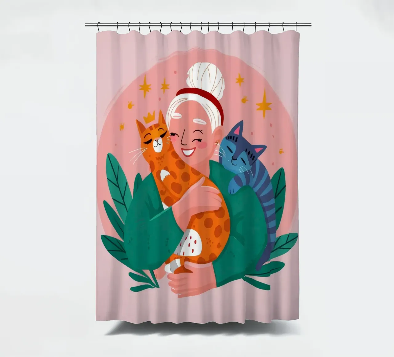 Whimsical Embrace shower curtain by Twilight Muse