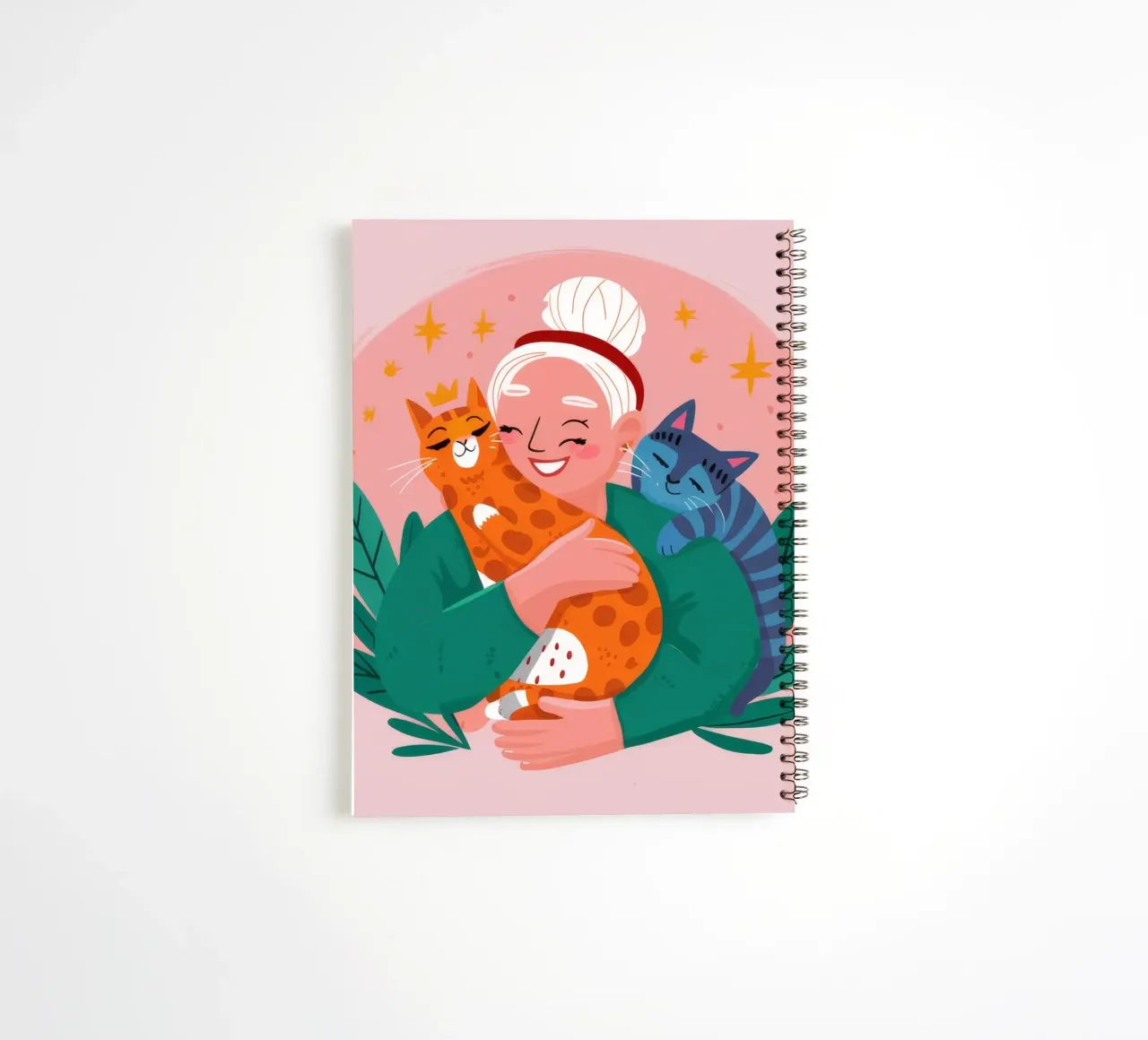 Whimsical Embrace spiral notebook by Twilight Muse