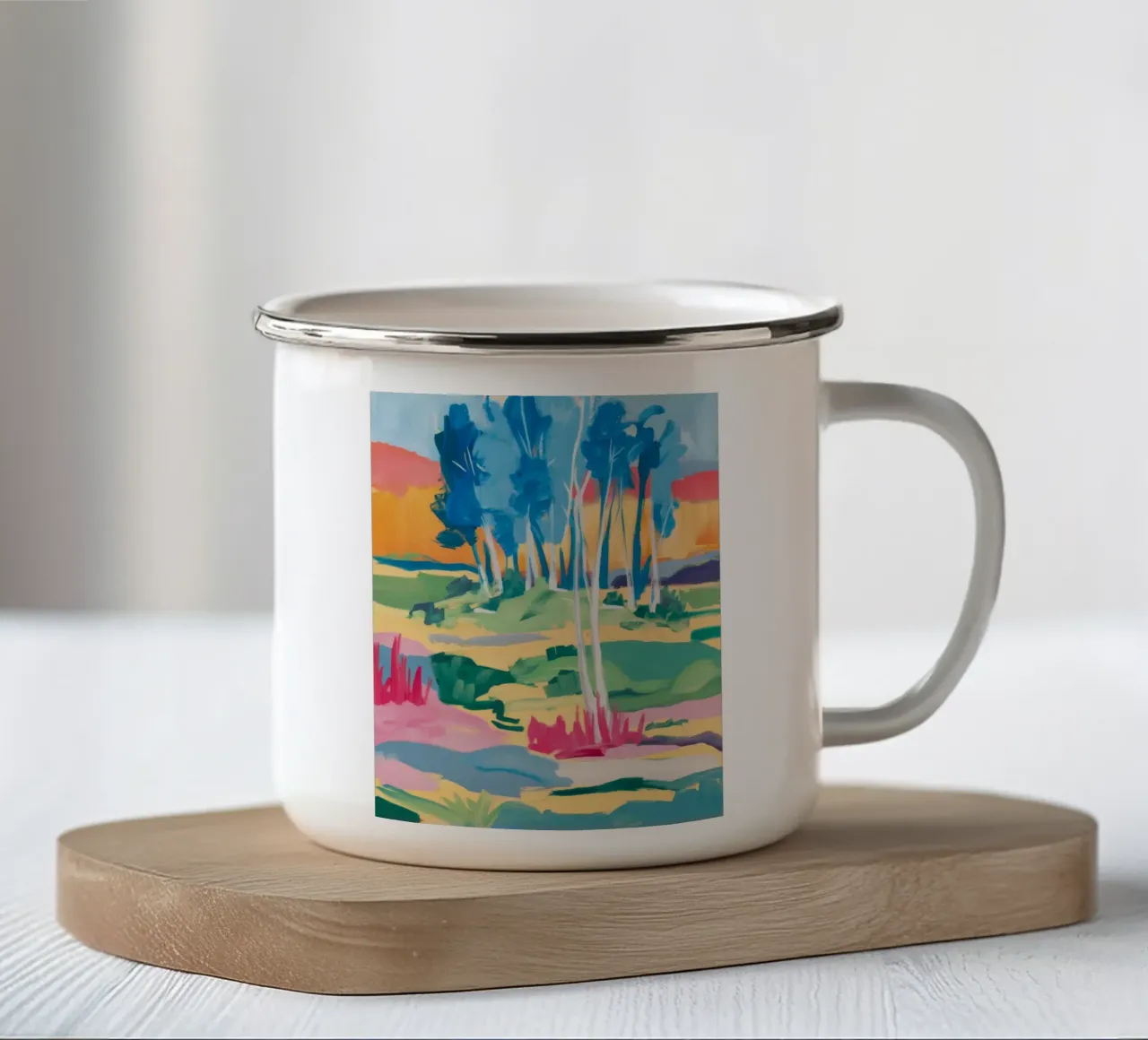 Sussurri della natura selvaggia tazza in smalto da Mystic Grain