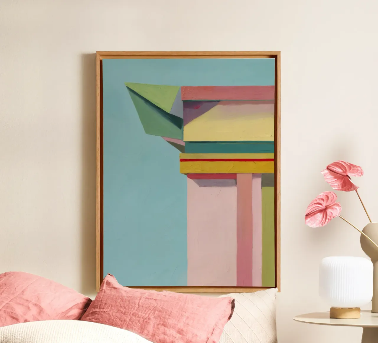 Architectural Minimal Pulse canvas by Mystic Grain