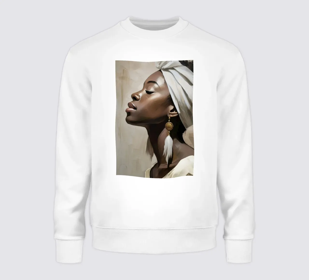 Ritratto donna africana in colori tenui felpa da Take Your Art BV