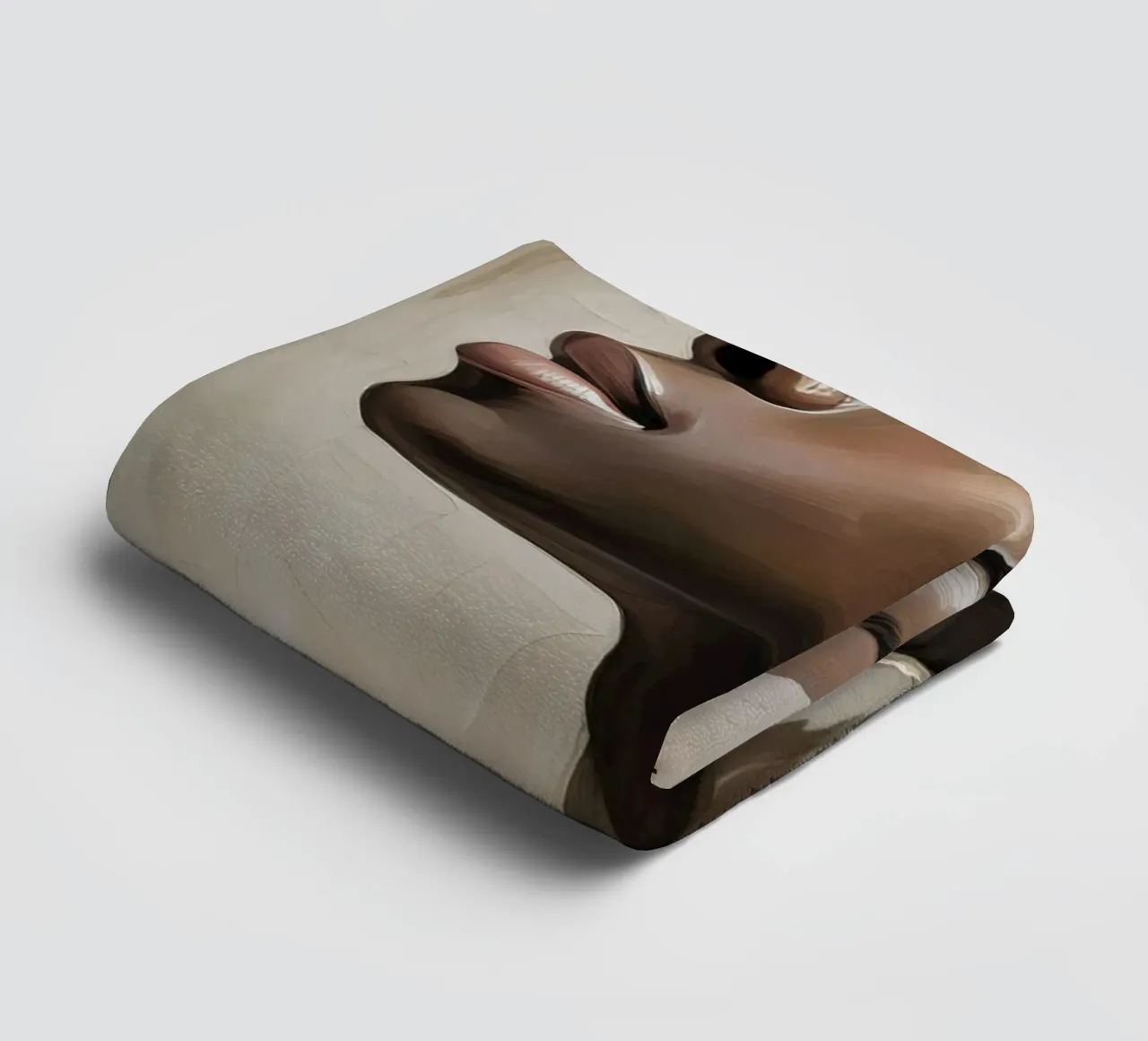 Ritratto donna africana in colori tenui asciugamano da bagno da Take Your Art BV