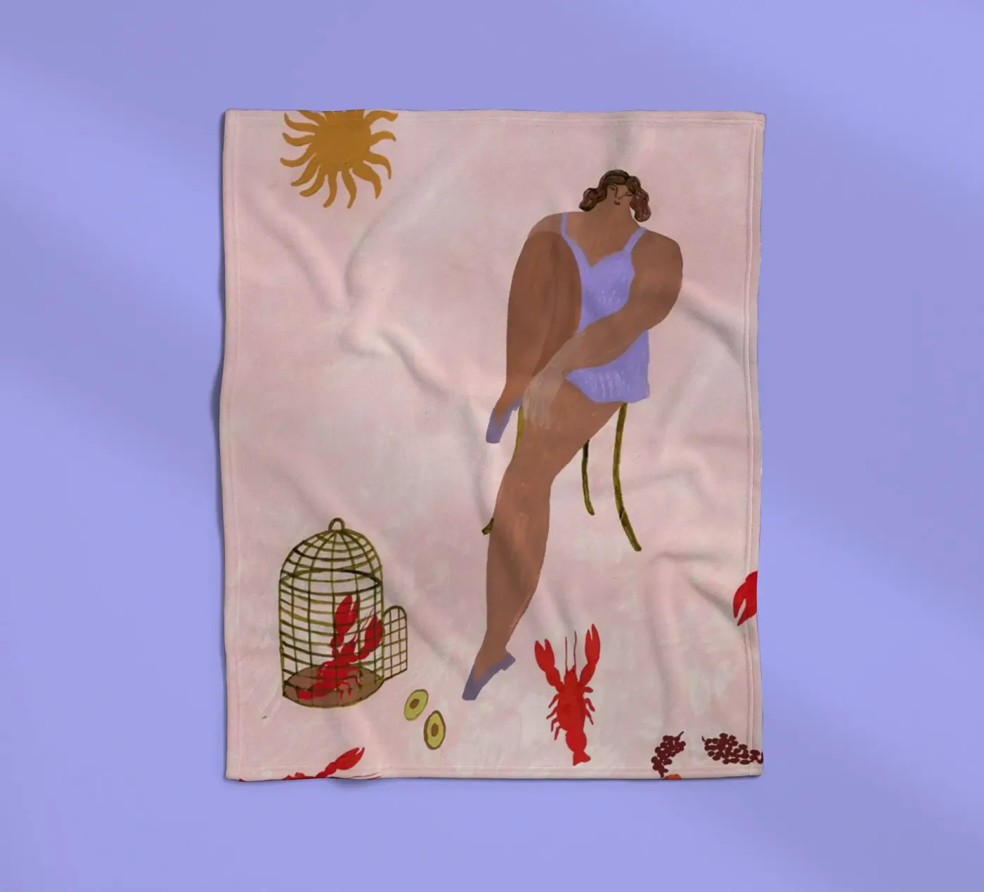 Pets Fleecedecke von Nudes and Croissants