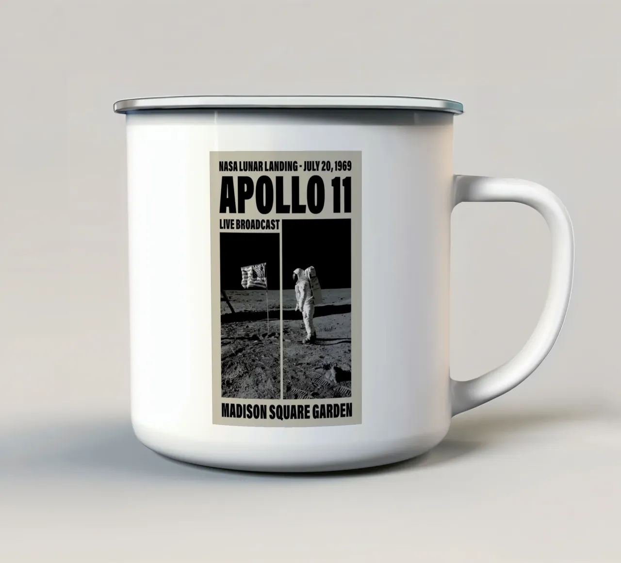 Apollo 11, Madison Square Garden II tazza in smalto da Vintage by JUNIQE