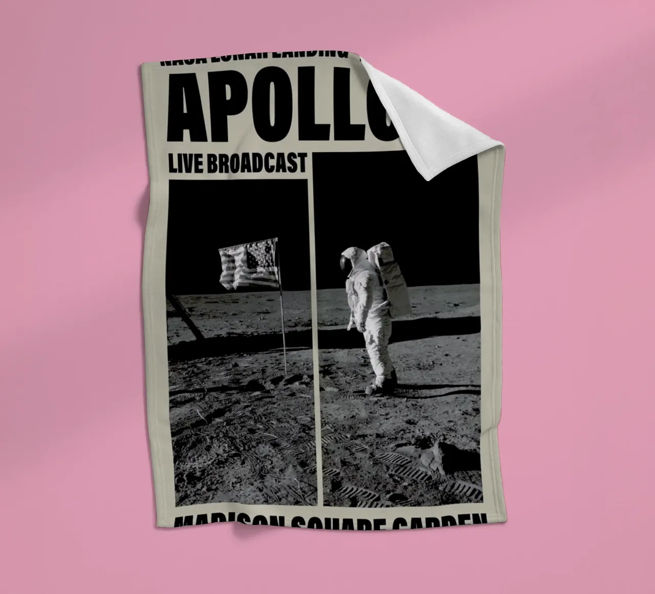 Apollo 11, Madison Square Garden II coperta in pile da Vintage by JUNIQE