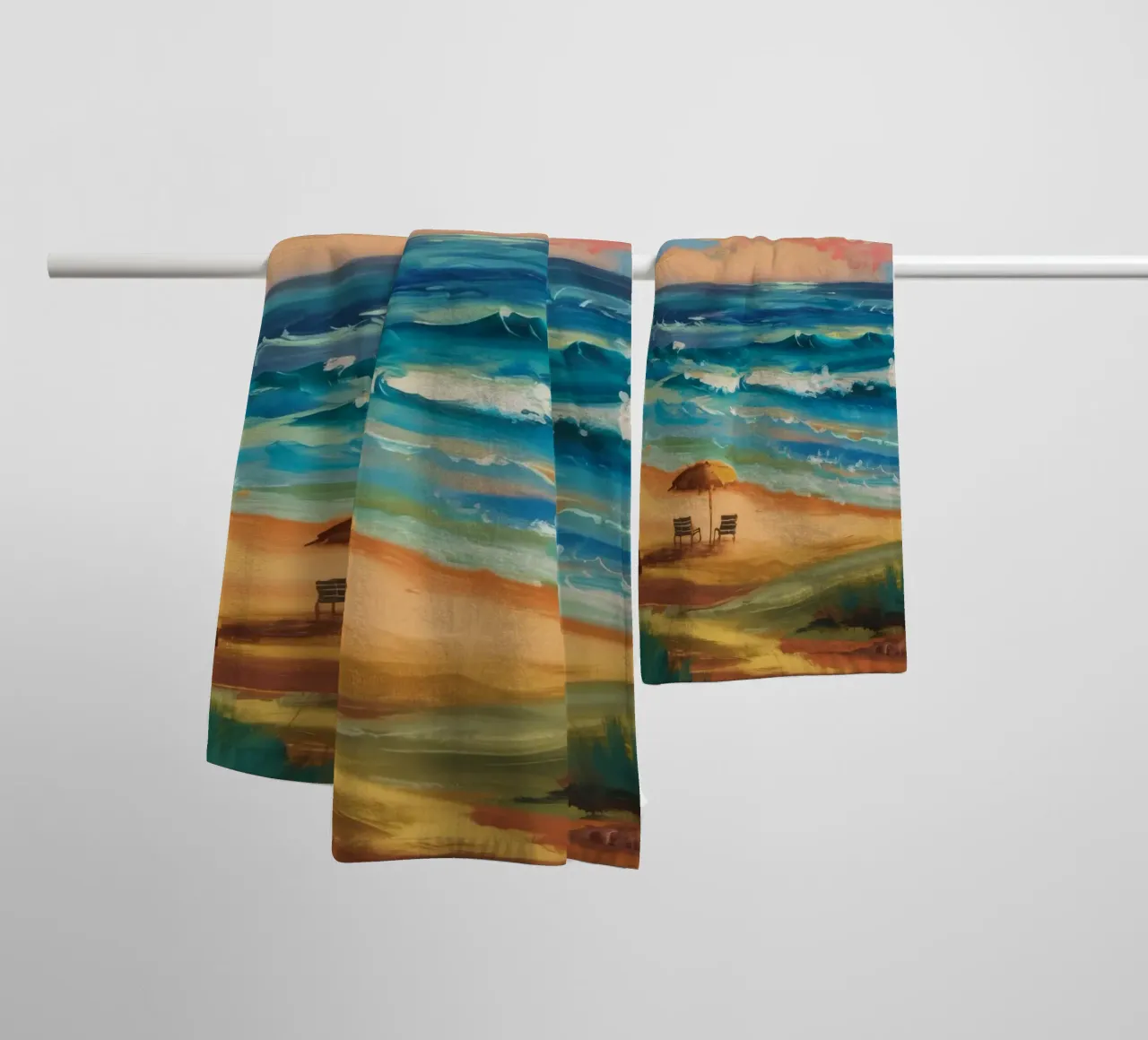 Le maree d'oro si alzano asciugamano da bagno da Mystic Grain