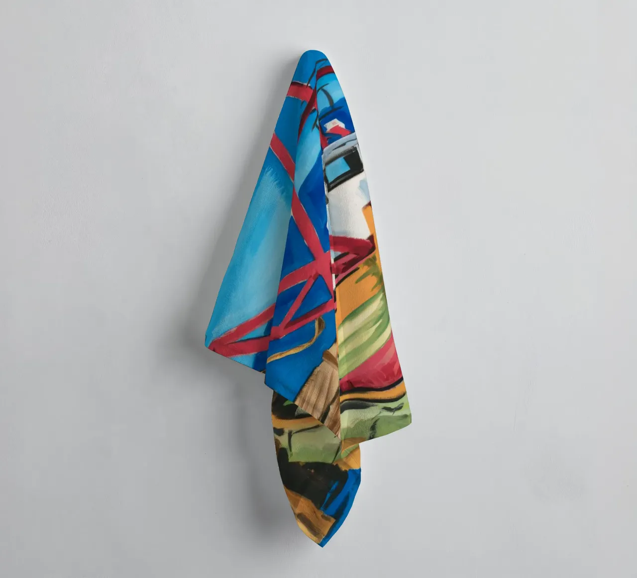 Appel de la voile cramoisie serviette de bain de Mystic Grain