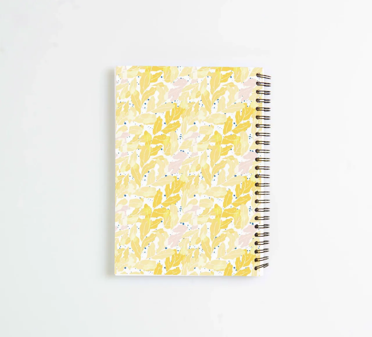Sea Of Leaves (yellow pink & blue) spiral notebook by Mandalla Pattern