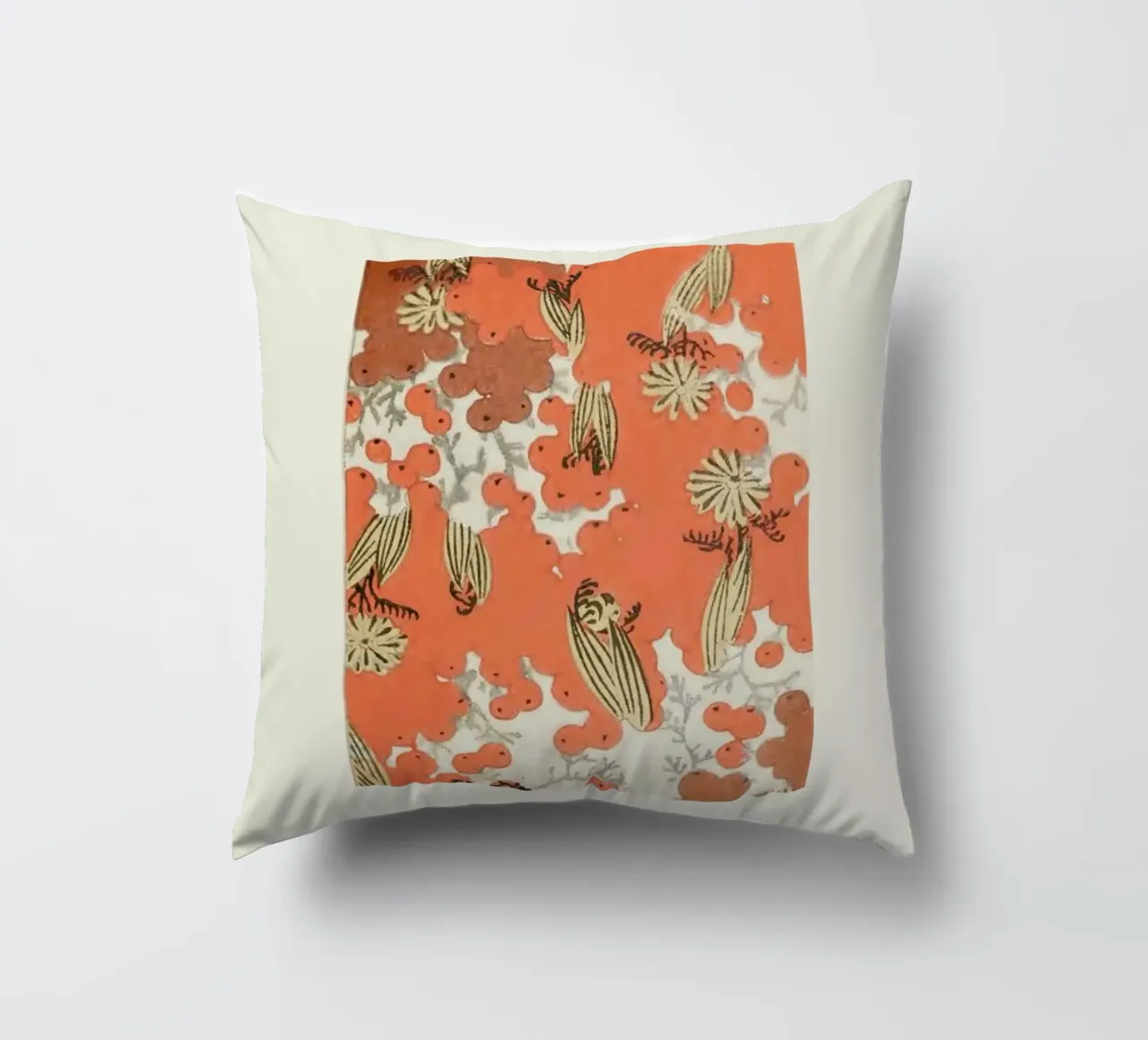 Shin-Bijutsukai - Berry decorative cushion by Vintage by JUNIQE