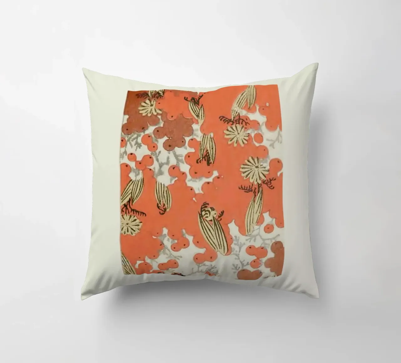 Shin-Bijutsukai - Berry decorative cushion by Vintage by JUNIQE