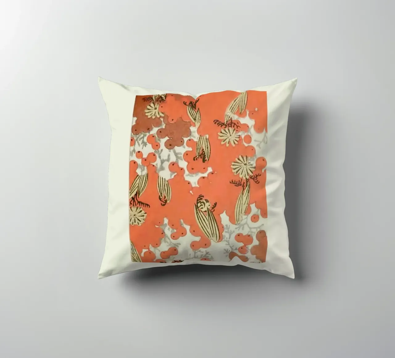Shin-Bijutsukai - Berry decorative cushion by Vintage by JUNIQE