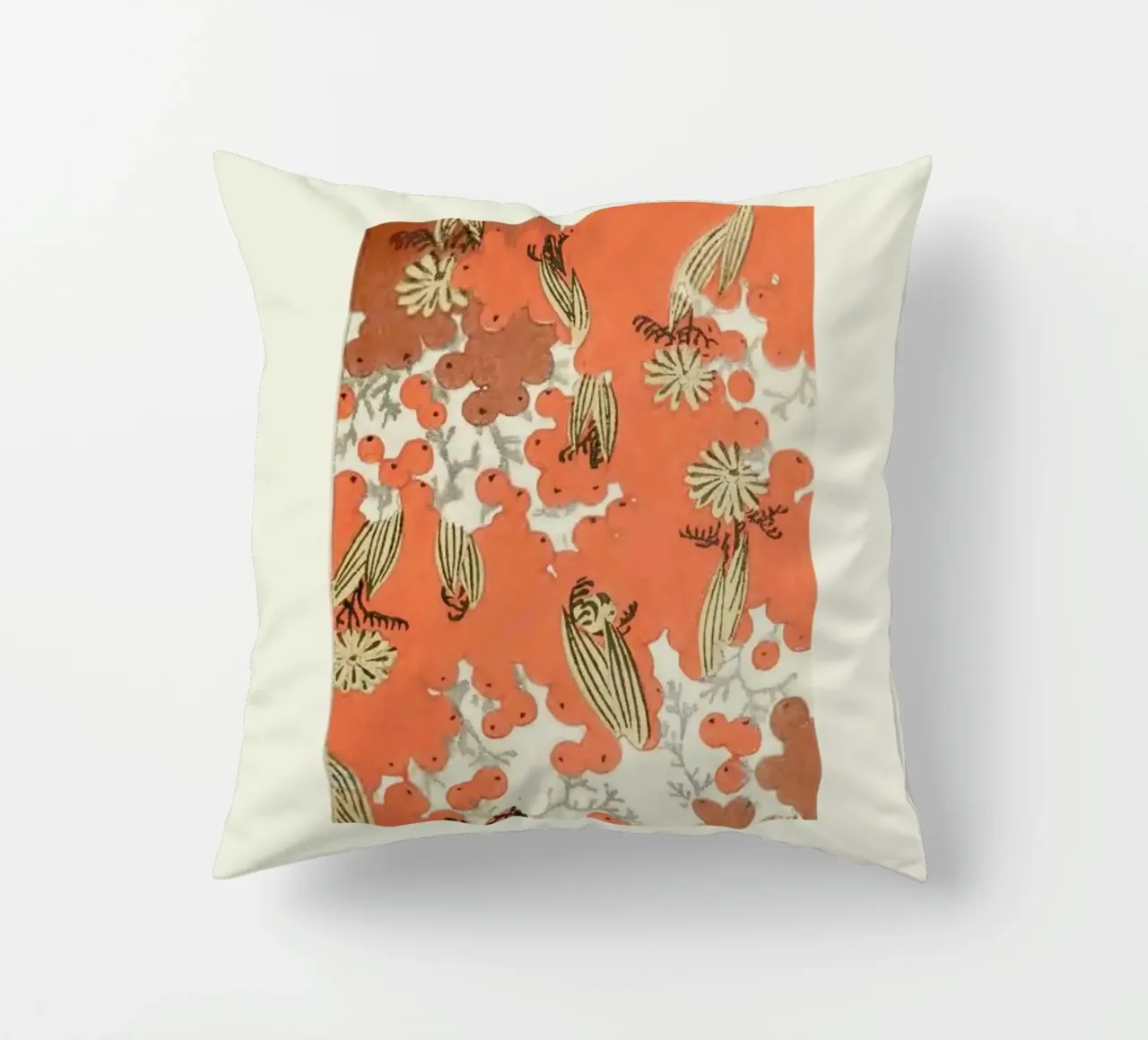 Shin-Bijutsukai - Berry decorative cushion by Vintage by JUNIQE