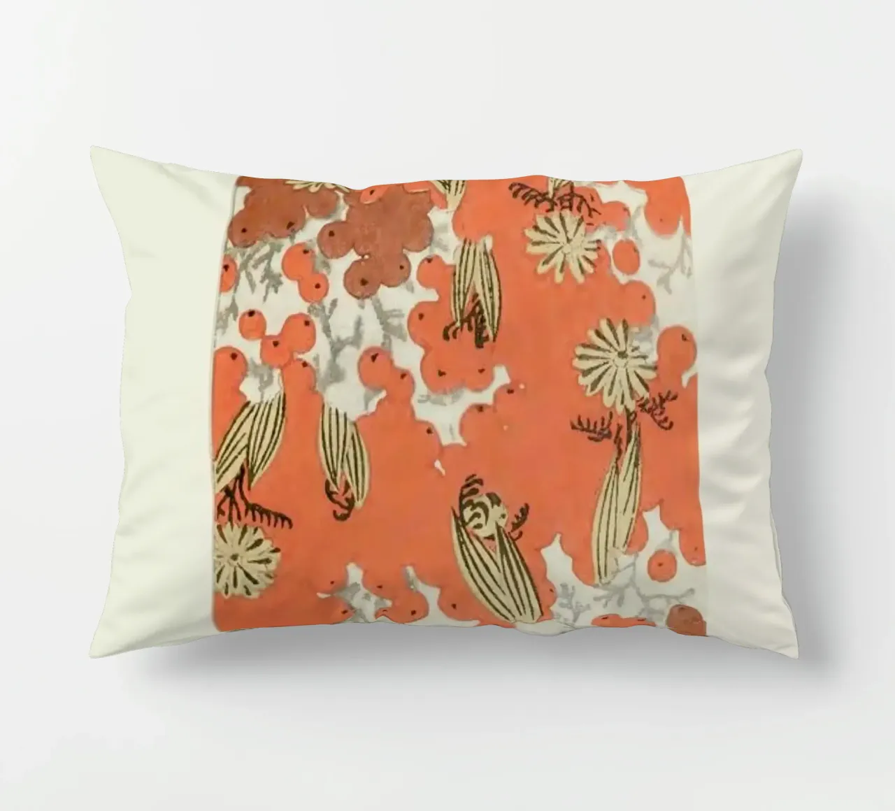 Shin-Bijutsukai - Berry decorative cushion by Vintage by JUNIQE