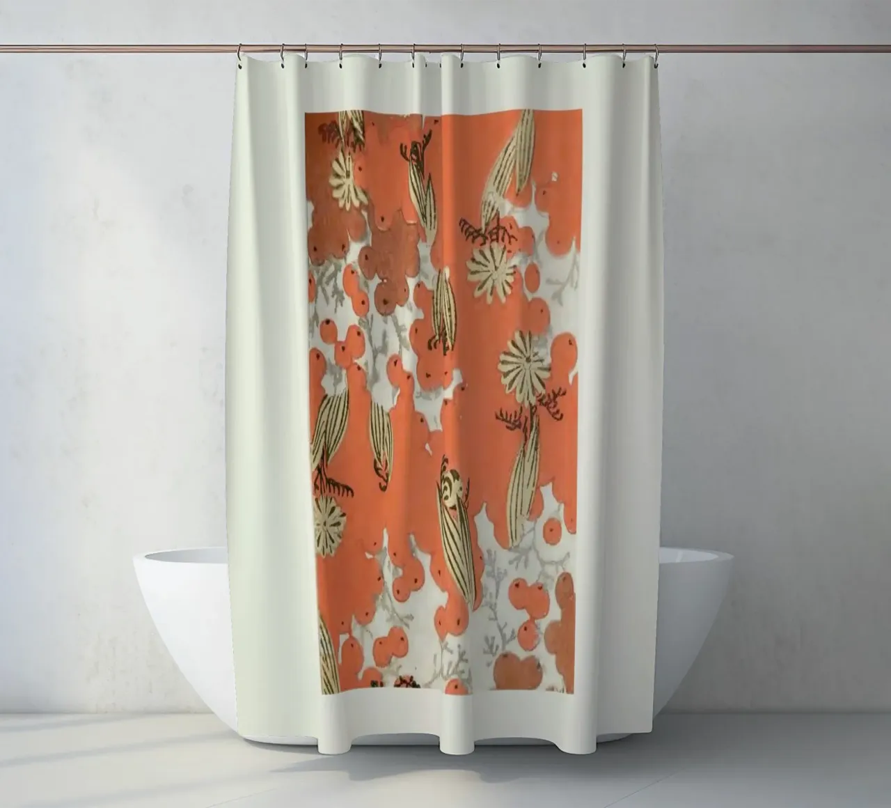 Shin-Bijutsukai - Berry shower curtain by Vintage by JUNIQE