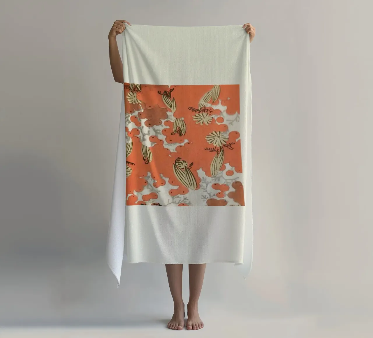 Shin-Bijutsukai - Berry beach towel by Vintage by JUNIQE