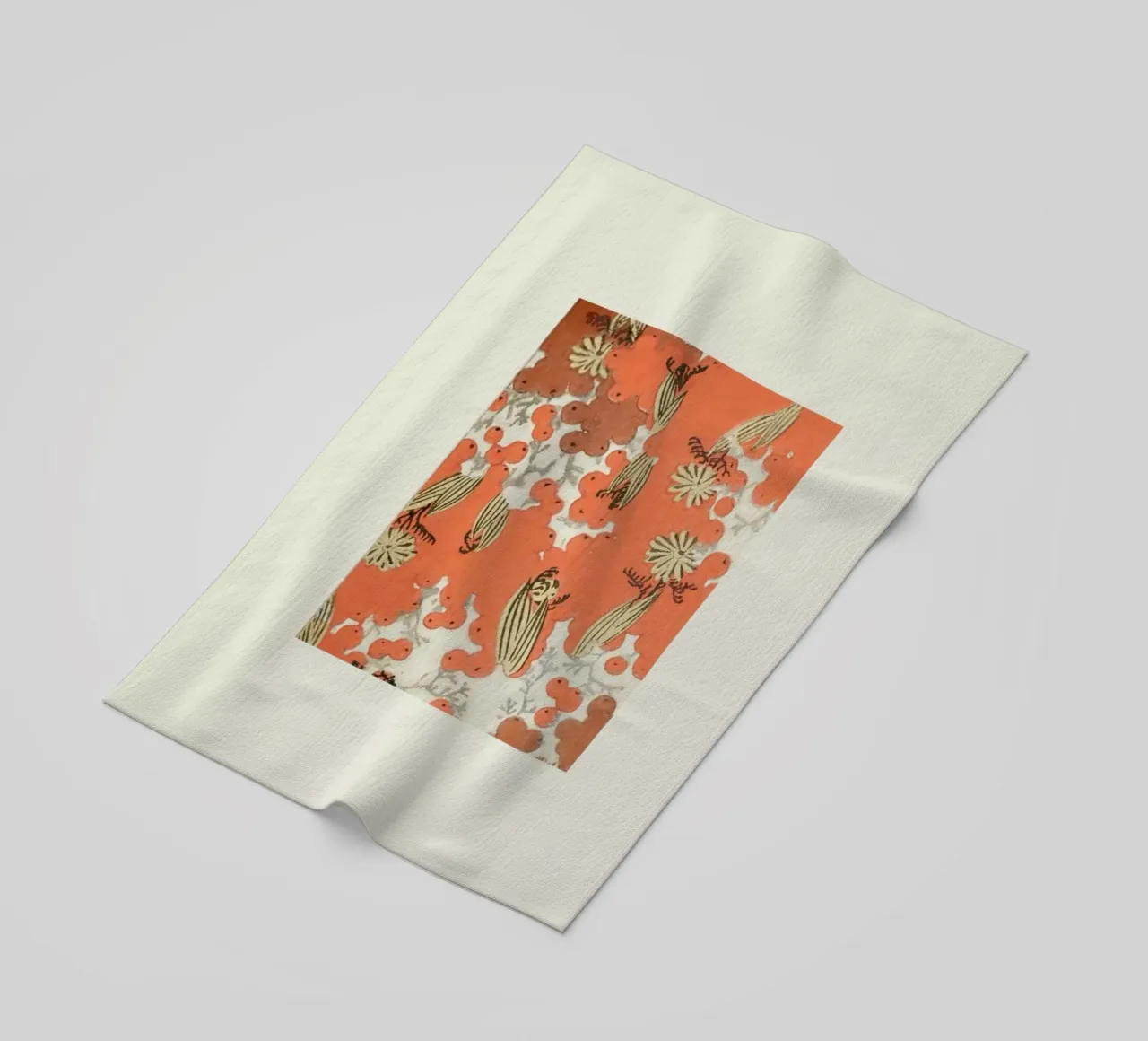 Shin-Bijutsukai - Berry beach towel by Vintage by JUNIQE