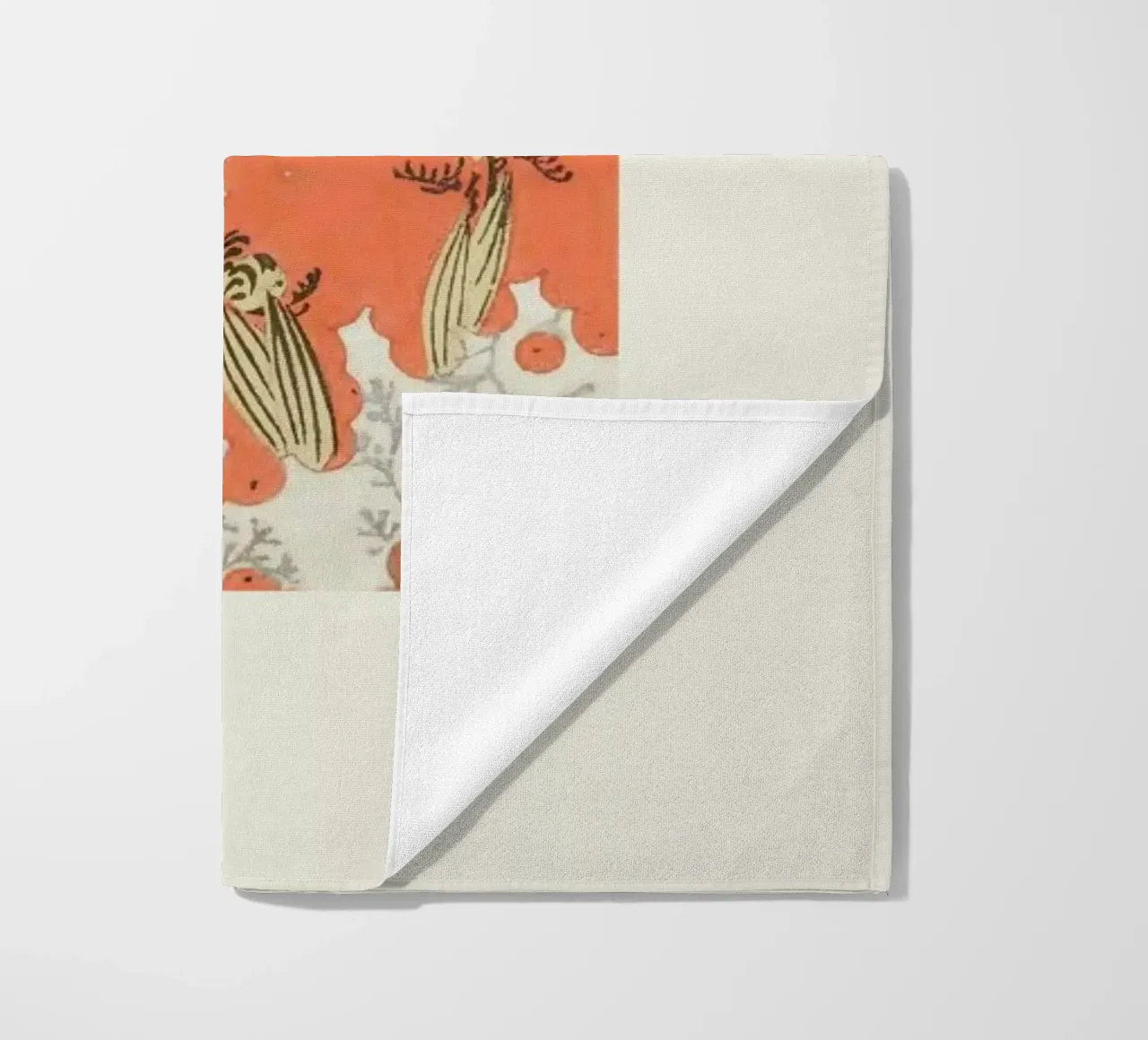 Shin-Bijutsukai - Berry beach towel by Vintage by JUNIQE