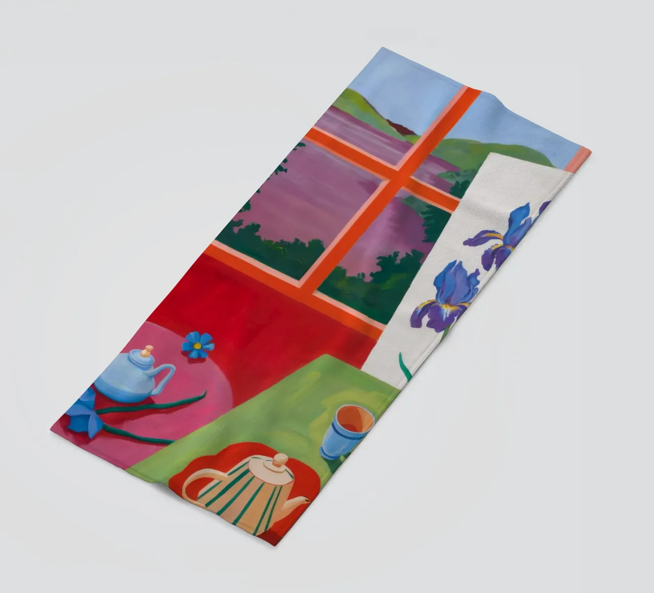 Tea by Twilight beach towel by Mystic Grain
