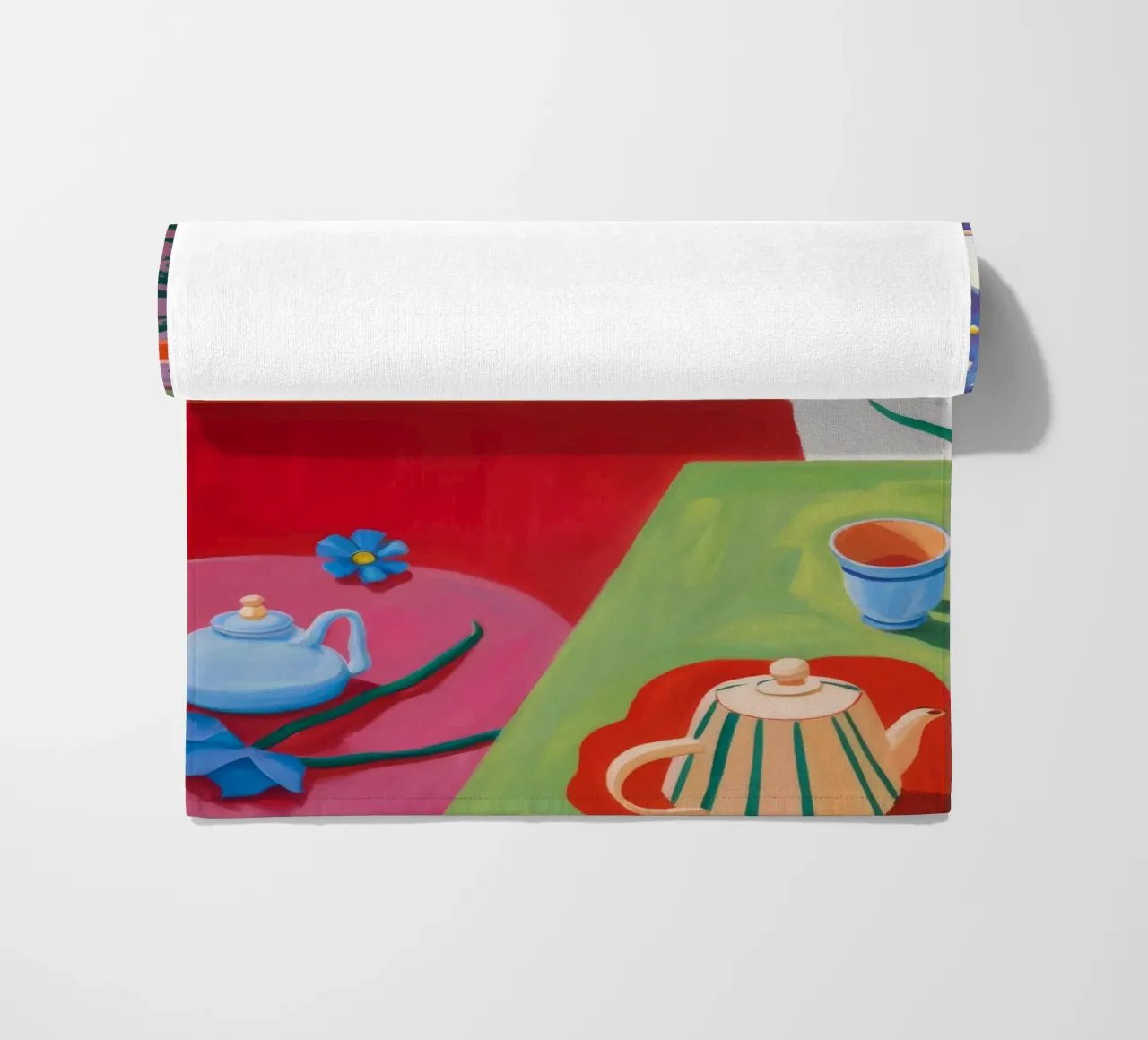 Tea by Twilight beach towel by Mystic Grain