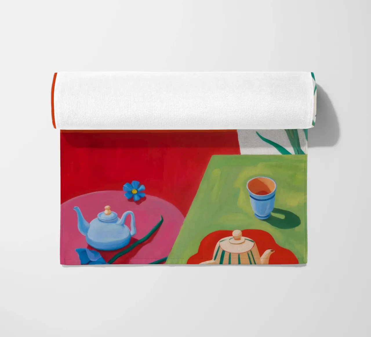 Tea by Twilight beach towel by Mystic Grain