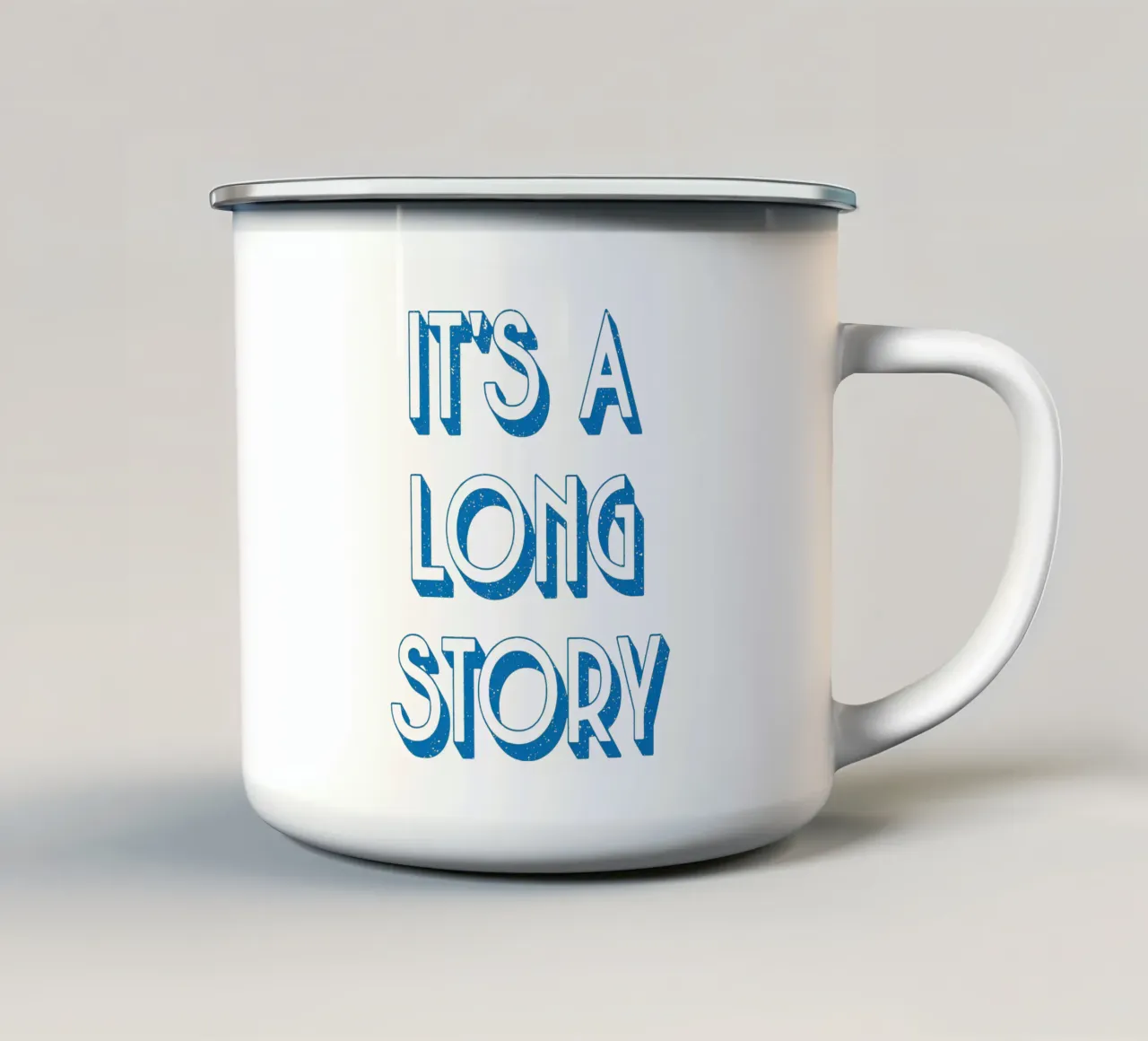 È una lunga storia tazza in smalto da Gunawan Rb