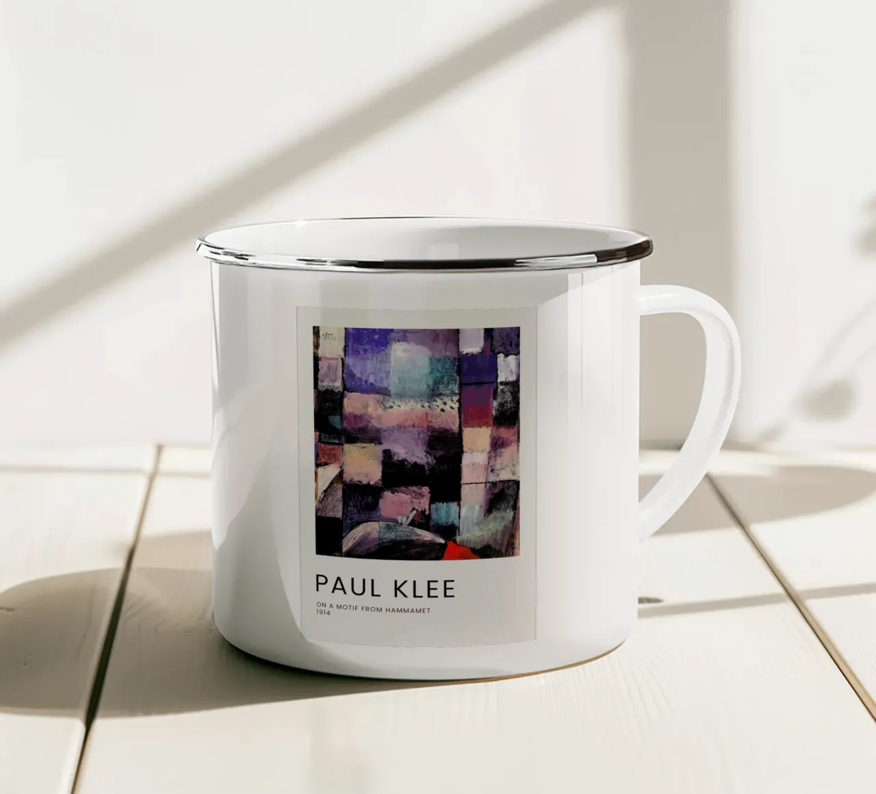 Klee - On a Motif from Hammamet Emaille Tasse von Vintage by JUNIQE