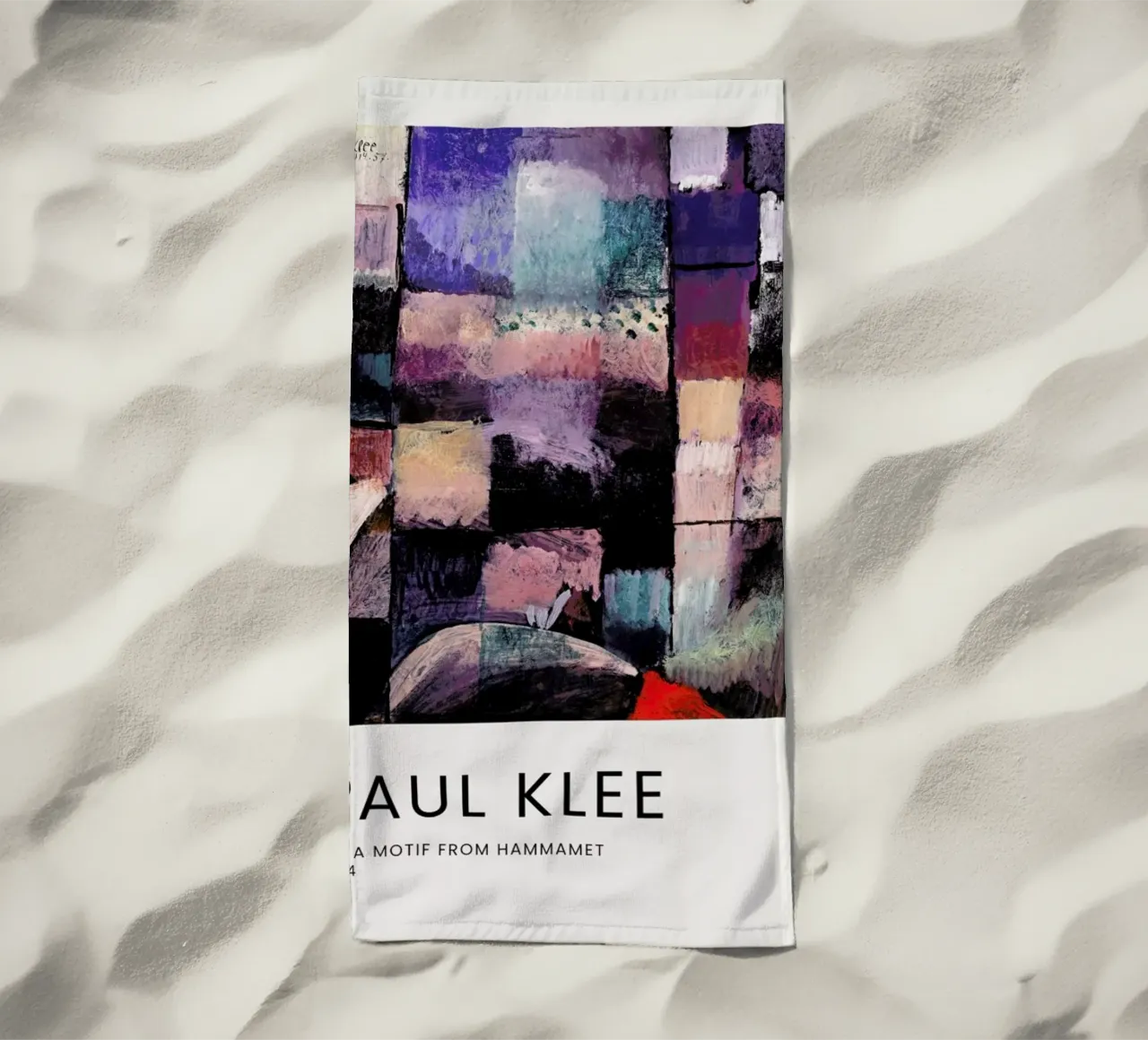 Klee - On a Motif from Hammamet beach towel by Vintage by JUNIQE